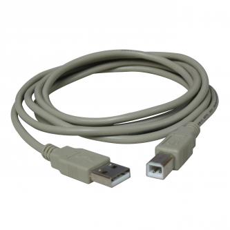 Kábel USB (2.0), USB A M- USB B M, 5m, šedý KU050AB201