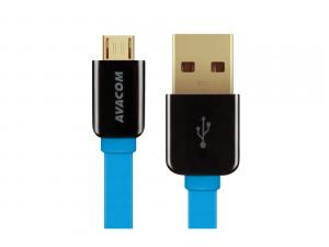 Kábel USB (2.0), USB A M- USB micro M, 1.2m, modrý, Avacom DCUS-MIC-120B