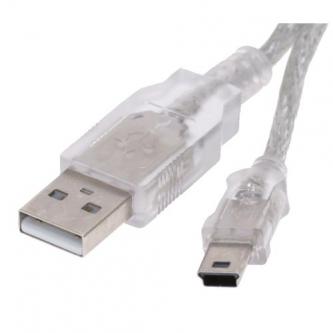 Kábel USB (2.0), USB A M- USB mini M (5 pin), 0.6m, čierny, Logo, blistr 31184