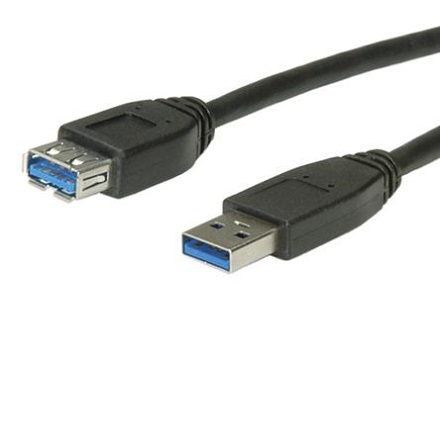 Kábel USB 3.0 A-A M/F 0,8m, čierny 11.02.8977-50