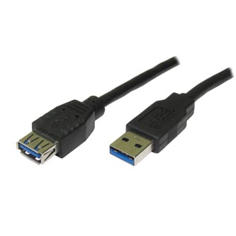 Kábel USB (3.0), USB A M- USB A F, 1.8m, čierny KU018AC3QL
