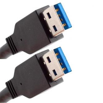 Kábel USB (3.0), USB A M- USB A M, 1.8m, čierny/biely KU018AA301