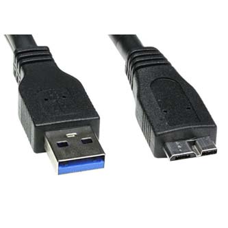 Kábel USB (3.0), USB A M- USB micro B M, 0.5m, čierny KVU3005U01