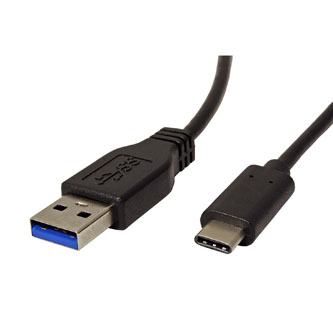 Kábel USB (3.1), USB A M- USB C M, 2m, guľatý, čierny, plastic bag KUAHXTX20B01