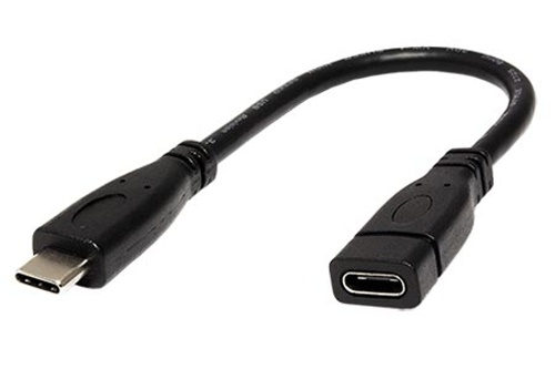 Kábel USB 3.1 USB C(M) - USB C(F) predlžovací, 0,15m 11.02.9015
