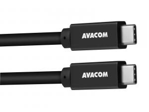 Kábel USB (3.2), USB C M- USB C M, 1m, čierny, Avacom DCUS-TPCC-10K60W