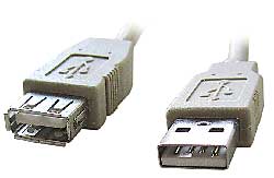 Kabel USB A-A, USB 2.0, prodlužovací, 2m