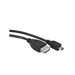 Kabel USB AF/mini BM,OTG,15cm pro tab. a tel.