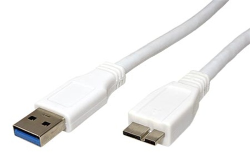 Kábel Value SuperSpeed USB3.0 A(M) - microUSB3.0 B(M), 2m, bílý 11.99.8875