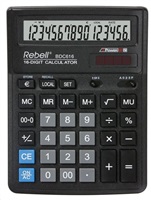 Kalkulačka Rebell, RE-BDC616 BX, čierna, stolná, šestnásťmiestna
