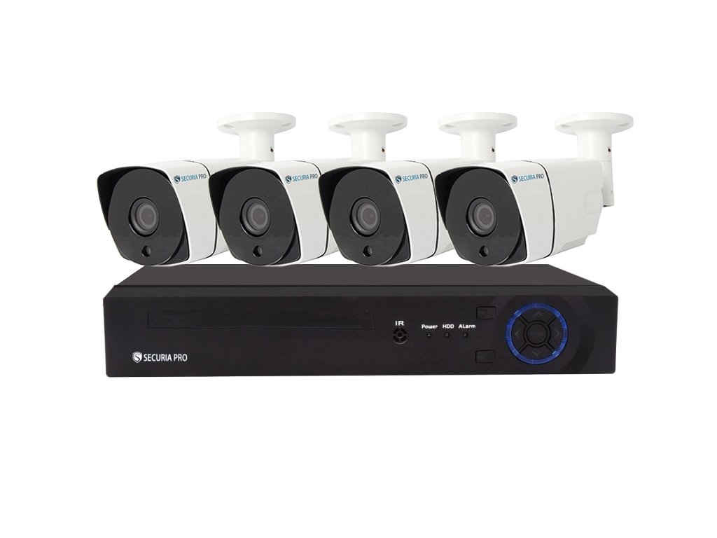 Kamerový set Securia Pro NVR4CHV8-W IP, 8Mpx, 4 kamery, PoE NVR, biela