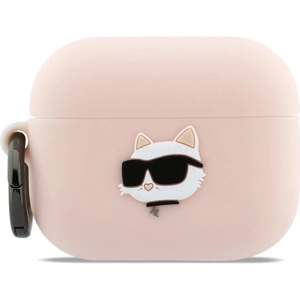 Karl Lagerfeld 3D Logo NFT Choupette Head Silikonové Púzdro pre AirPods 3 Pro ružové 57983128163