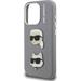Karl Lagerfeld Grained PU K&CH Heads kryt iPhone 15 Pro šedý 57983125024