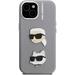 Karl Lagerfeld Grained PU K&CH Heads kryt iPhone 15 šedý 57983125023