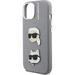 Karl Lagerfeld Grained PU K&CH Heads kryt iPhone 15 šedý 57983125023
