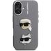 Karl Lagerfeld Grained PU K&CH Heads kryt iPhone 16 šedý 57983125026