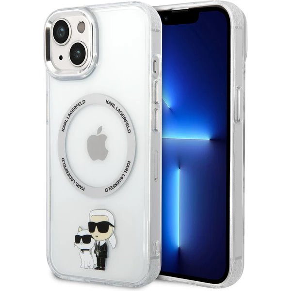 Karl Lagerfeld IML Karl and Choupette MagSafe kryt iPhone 15 priehľadný 57983116779