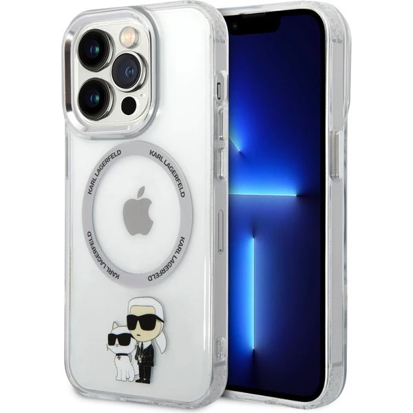 Karl Lagerfeld IML Karl and Choupette MagSafe kryt iPhone 15 Pro priehľadný 57983116781