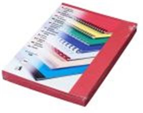 Kartonové dosky Delta A4, 250g, tmavočervené*100ks*hrebeňová väzba FE537160