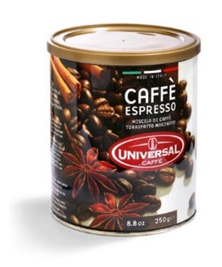 Káva UNIVERSAL Espresso mletá 250g plechovka 18