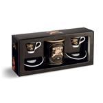 Káva UNIVERSAL ROYAL darčekový set – káva mletá 250g plechovka + 2x šálka espresso 632