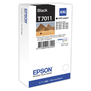 kazeta EPSON WorkForce WP4000,WP4500 black XXL 3.400 strán C13T701140