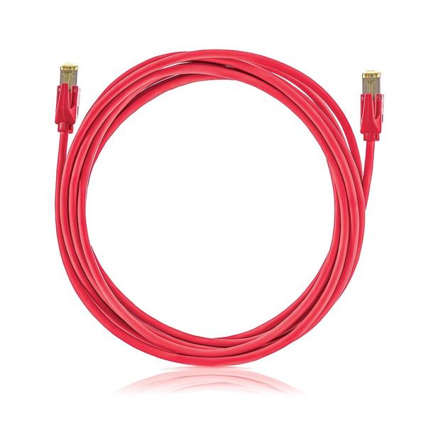 KELine, 10G patch kabel Cat.6A STP LSOH červený 0,5m KEL-C6A-P-005-RD