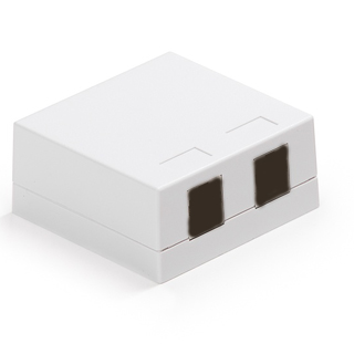 KELine Giga+ zásuvkový box, Category 6, pre 2xRJ45/s, povrchový, neosadený