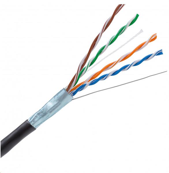 KELine kábel FTP, vonkajší Cat5E, drôt, PVC, box 305m - čierna KE300S24PE