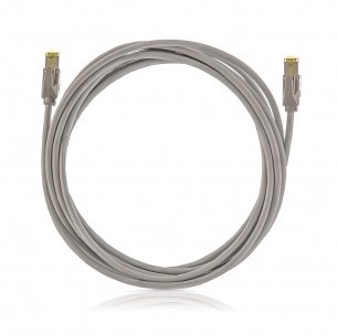 KELine patch kábel Cat 6A, STP, LSOH, šedý, 5.00m KEL-C6A-P-050