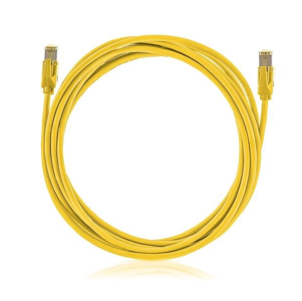 KELine Patch kábel Cat6A, STP, LSOH, 8m, žltý KEL-C6A-P-080-YE