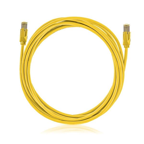KELine Patch kábel STP, Category 6A, LSOH, žltý, 12,0m KEL-C6A-P-120-YE