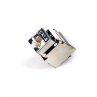 Keystone Cat6, STP, duální svorkovnice, stříbrný