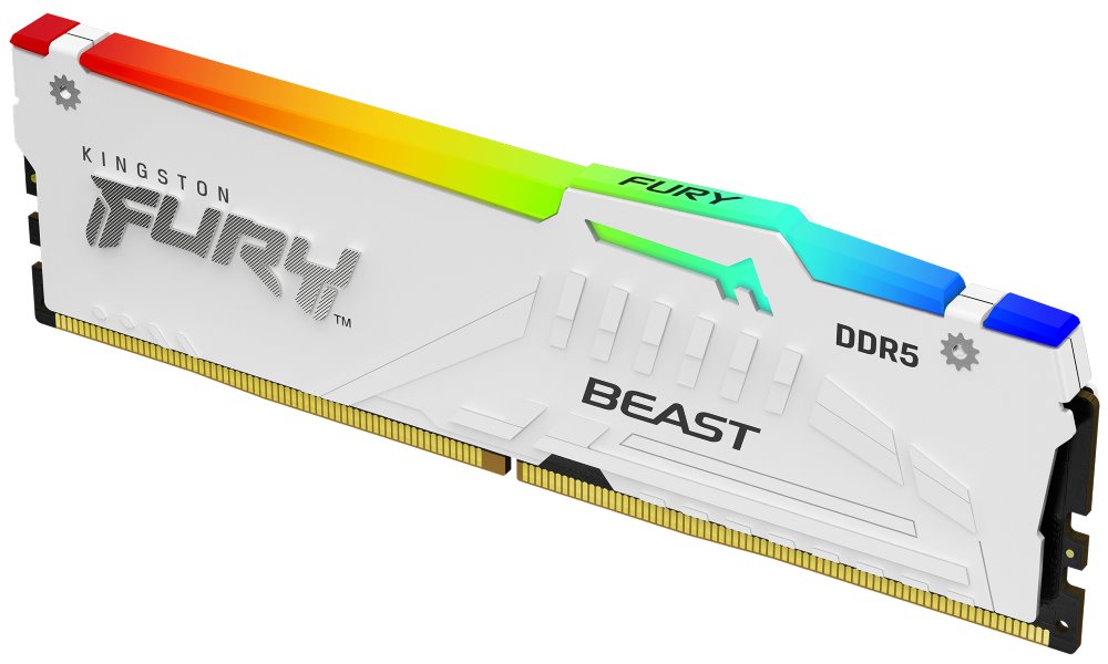 KINGSTON 16GB 5600MT/s DDR5 CL40 DIMM FURY Beast White RGB XMP KF556C40BWA-16