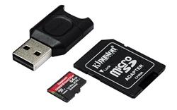 Kingston 64GB microSDXC React Plus SDCR2 + Adapter + MLPM čtečka MLPMR2/64GB