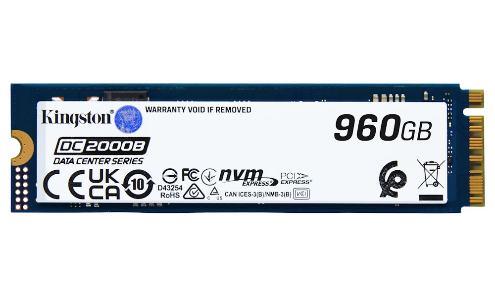 KINGSTON, 960G DC2000B PCIe 4.0 M.2 2280 Ente SSD SEDC2000BM8/960G