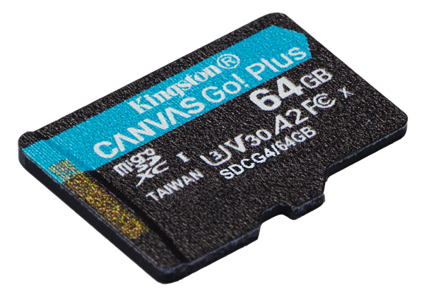 Kingston Canvas Go Plus A2/Micro SDXC/64GB/UHS-I U3 / Class 10 SDCG4/64GBSP