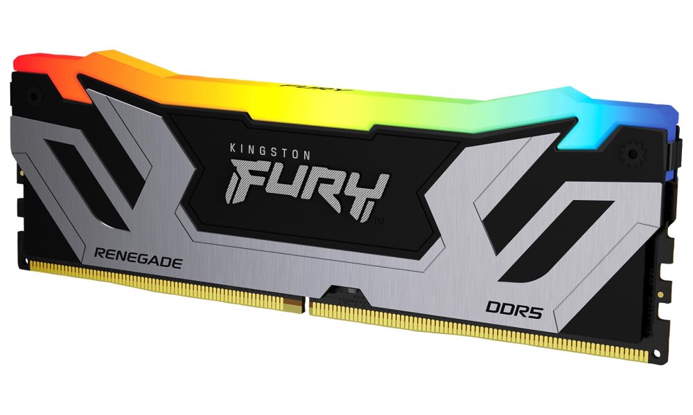 KINGSTON CUDIMM DDR5 24GB 8400MT/s CL40 FURY Renegade RGB Silver XMP KF584CU40RSA-24
