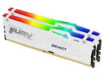 KINGSTON DIMM DDR5 16GB (Kit of 2) 5200MT/s CL40 FURY Beast Bílá RGB XMP KF552C40BWAK2-16