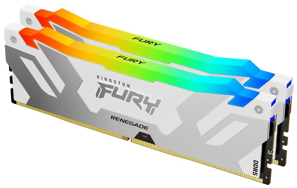 KINGSTON DIMM DDR5 (Kit of 2) FURY Renegade White RGB XMP 32GB 7200MT/s CL38 KF572C38RWAK2-32