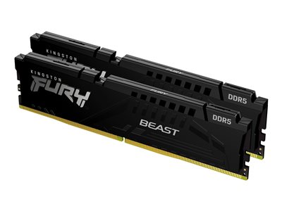 Kingston FURY Beast - DDR5 - sada - 32 GB: 2 x 16 GB - DIMM 288-pin - 3000 MHz / PC5-48000 - CL36 - KF560C36BBE2K2-32