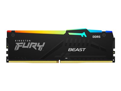 Kingston FURY Beast RGB - DDR5 - modul - 16 GB - DIMM 288-pin - 6000 MHz / PC5-48000 - CL36 - 1.35 KF560C36BBE2A-16