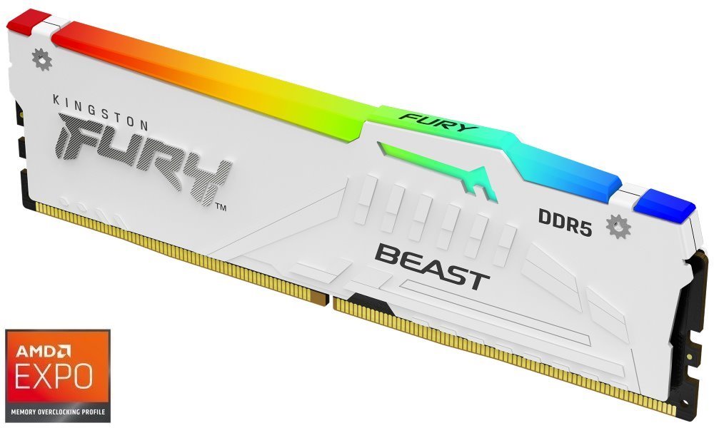 Kingston FURY Beast RGB - DDR5 - modul - 16 GB - DIMM 288-pin - 6000 MHz / PC5-48000 - CL36 - 1.35 KF560C36BWE2A-16
