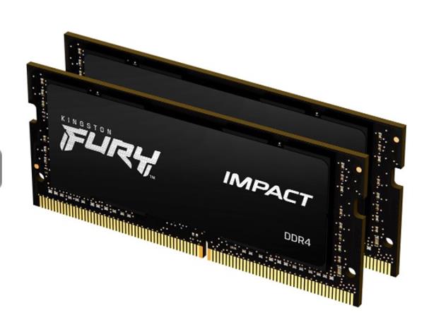 Kingston FURY Impact/SO-DIMM DDR4/64GB/3200MHz/CL20/2x32GB/Black KF432S20IBK2/64