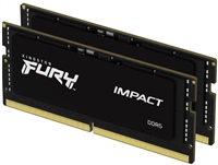 Kingston FURY Impact/SO-DIMM DDR5/32GB/6400MHz/CL38/2x16GB/Black KF564S38IBK2-32