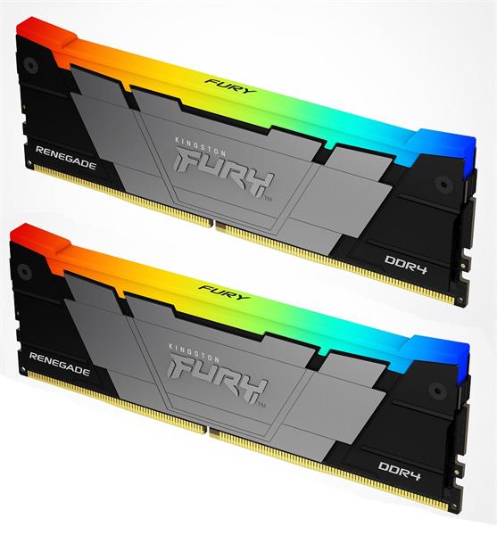 KINGSTON FURY Renegade RGB 16GB DDR4 3200MT/s / CL16 / DIMM / Black / Kit 2x 8GB KF432C16RB2AK2/16