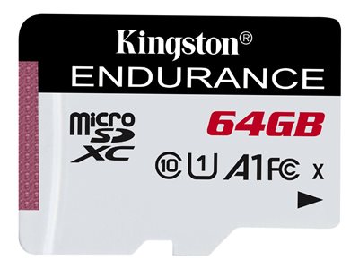 Kingston High Endurance - Paměťová karta flash - 64 GB - A1 / UHS-I U1 / Class10 - microSDXC UHS-I SDCE/64GB