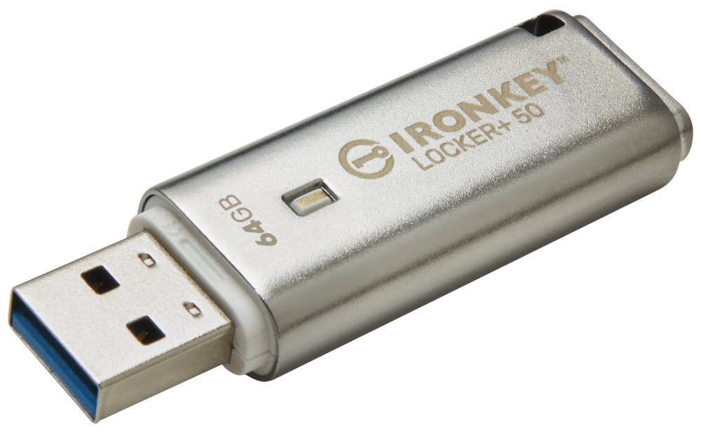 KINGSTON IronKey Locker+ 50 64GB / USB 3.2 / Šifrování XTS-AES IKLP50/64GB