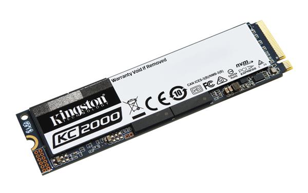 Kingston SSD 500GB KC2000 M.2 2280 NVMe, R/W 3000/2000 MB/s SKC2000M8/500G