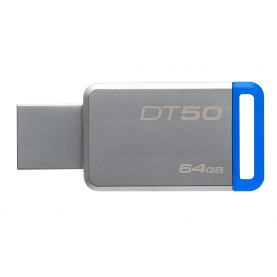 Kingston USB flash disk, 3.0, 64GB, DataTraveler DT50, modrý, DT50/64GB